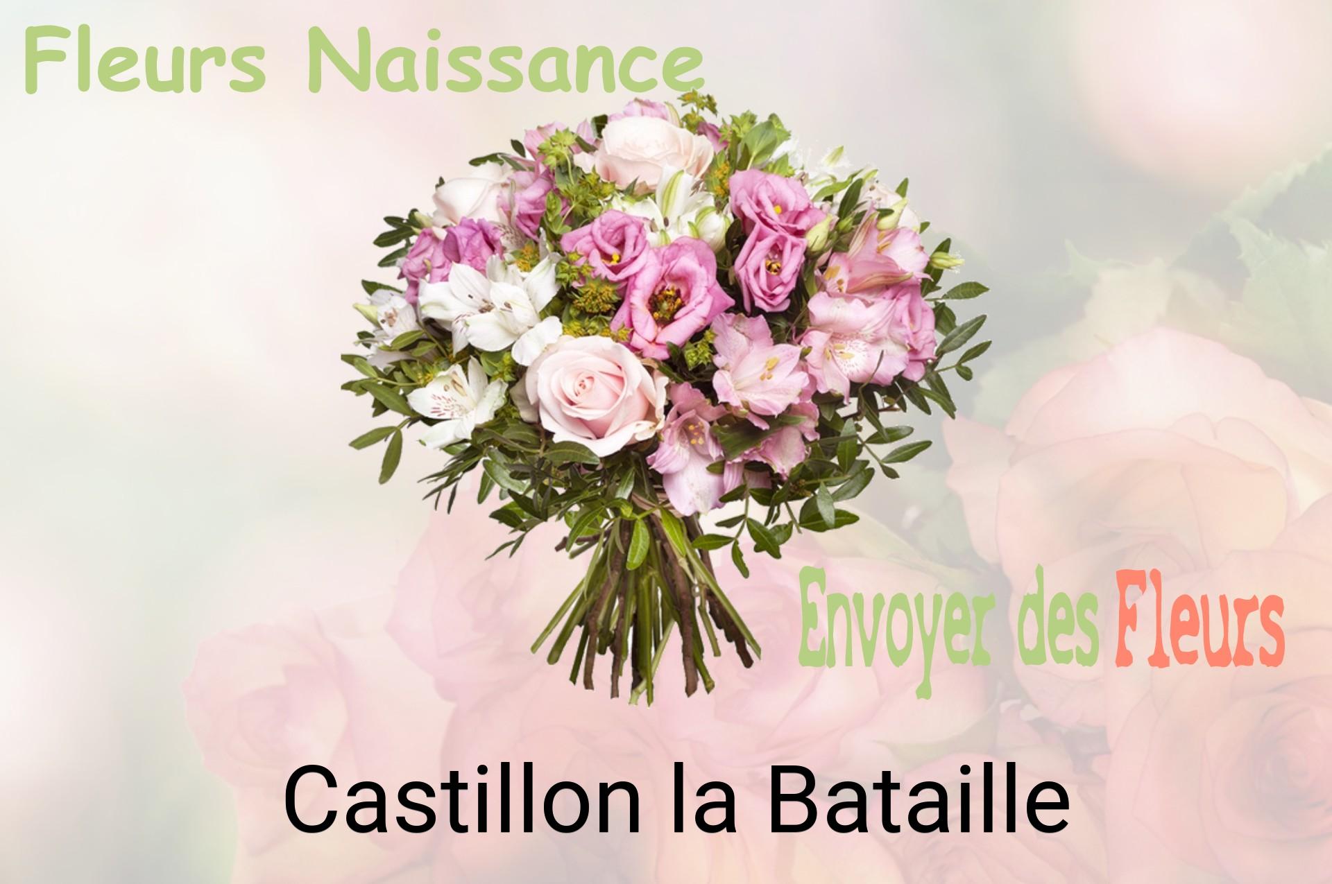 Bouquet de fleurs de naissance livré à Castillon-la-Bataille