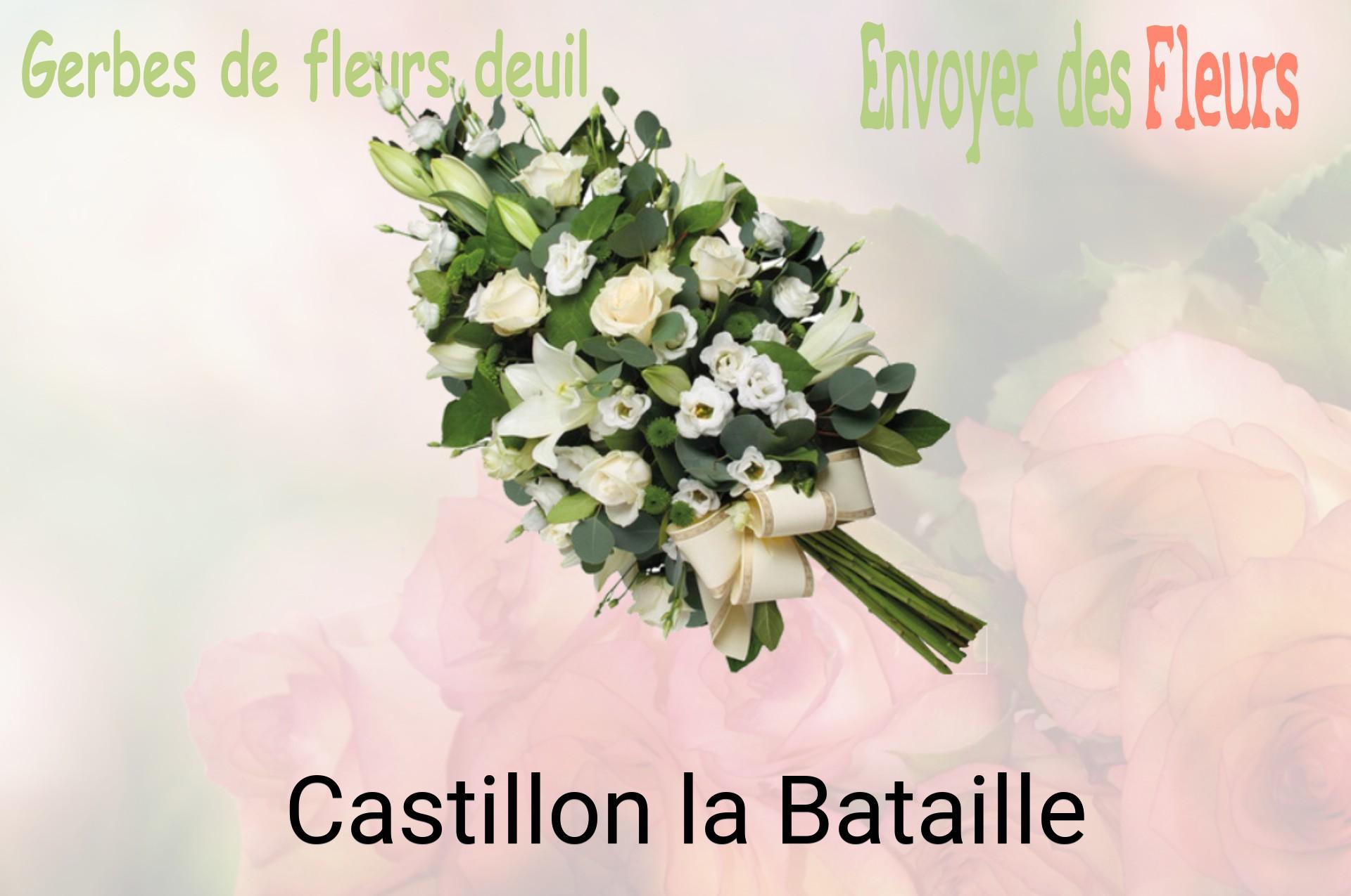 Gerbe de fleurs de deuil livrée à Castillon-la-Bataille